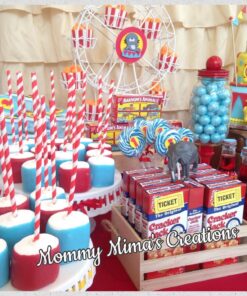 Kikkerland, Red and White Biodegradable Paper Straws, Striped, Box of 144 Red & White 31 81dsom8nzUL 1