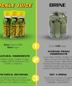 Pickle Juice Sports Drink Shots, Extra Strength - Relieves Cramps Immediately - Electrolyte Pickle Juice Shots for Day & Night Time Cramp Relief - Pickle Juice for Leg Cramps - 2.5 oz, 12 Pack 2.5 Fl Oz (Pack of 12) 23 81dssNyeZrL