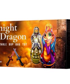 Inflatable Punching Bag for Kids with Foam Sword Set | 48" Double Sided Bop Bag for Boys, Girls and Children | Knight & Dragon Theme Imaginative and Sports Toys 20 81dsvly7JrL