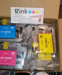 E-Z Ink (TM Compatible Ink Cartridge Replacement for Brother LC20E XXL for use with MFC-J985DW, MFC-J775DW, MFC-J5920DW, MFC-J985DWXL, MFC-J775DWXL(4 Black, 2 Cyan, 2 Magenta, 2 Yellow, 10 Pack) 27 81dtjSvTh L