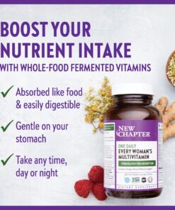 New Chapter Women's Multivitamin for Immune, Beauty + Energy Support with 20+ Nutrients -- Every Woman's One Daily, Gentle on the Stomach, 72 Count 72 Count (Pack of 1) 32 81dua9SmEiL