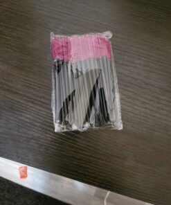 G2PLUS 100PCS Disposable Eyelash Brushes, Mascara Wands Applicator Makeup Kits, Eyelash Spoolies Brushes for Eyelash Extensions and Eyebrows (Rose) Rose 36 81duoWetJoL