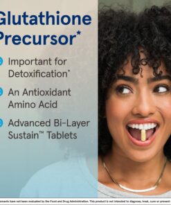 Jarrow Formulas N-A-C Sustain 600 mg - Antioxidant Amino Acid Supplement - 60 Sustain Tablets - Supports Liver & Lung Function - Precursor to Glutathione - 60 Servings (PACKAGING MAY VARY) 22 81duu2jAOzL