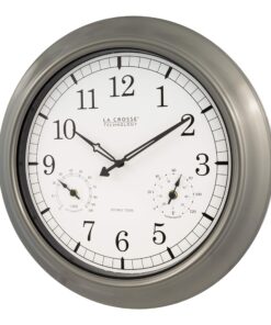 Alternative view of La Crosse Technology WT-3181PL-INT 18 inch Atomic Outdoor Clock with Temperature & Humidity 18" Standard Packaging