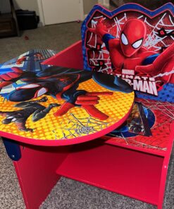 Delta Children Chair Desk With Storage Bin - Greenguard Gold Certified, Spider-Man, Arm Rest, Cushion Availability, Engineered Wood 34 81dvqhnyJNL