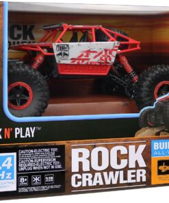 Click N' Play Remote Control Car 4WD Off Road Rock Crawler Vehicle 2.4 GHz, Red 22 81dwFt25OzL