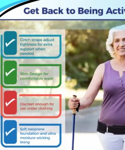 Backwonder Back Support Belt Sciatic Nerve Brace For Back Si Belt For Women Men Perfect Lower Back Support Belt Offset Buckle for Better Fit Supports Pelvis Lower Back Sciatica Nerve Pain Relief Large (Pack of 1) 15 81dwJLwqvBL