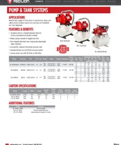 Red Lion RL-SWJ50/RL6H Dual Voltage (115/230 V) 1/2 HP Shallow Well Jet Pump/Tank Combo 12.6 GPM Cast Iron Pump with 5.8 Gallon Pressure Tank, Red/White, 97080503 14 81dwOWDrHL