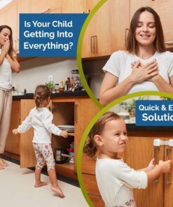 Child Safety Strap Locks (10 Pack) Baby Locks for Cabinets and Drawers, Toilet, Fridge & More. 3M Adhesive Pads. Easy Installation, No Drilling Required, White/Gray 27 81dwpQsTyRL