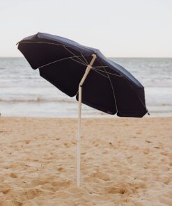 ONIVA - a Picnic Time Brand Outdoor Canopy Sunshade Beach Umbrella 5.5' - Small Patio Umbrella - Beach Chair Umbrella, (Navy Blue),822-00-138-000-0 Navy Blue 24 81dwz2274aL