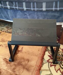 Adjustable Book Holder and Laptop Stand - Portable Aluminum Book Stand for Textbooks, Cookbooks, Recipe Books, and Tablets Black 49 81dxDweCFTL