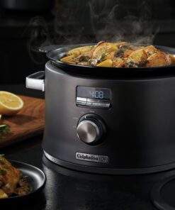 Calphalon Slow Cooker with Digital Timer and Programmable Controls, 5.3 Quarts, Stainless Steel 37 81dxHCr2pL