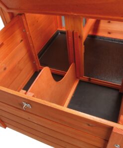 TRIXIE Pet Products Chicken Coop with Outdoor Run, 66.75 x 30.25 x 41.25 inches 66.8"L x 30.3"W x 41.3"H 39 81dy02W31RL