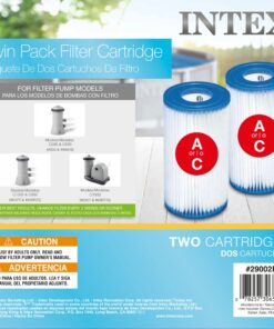 Alternative view of INTEX 29002E Type A Pool Filter Cartridge: For INTEX Filter Pumps – Easy-To-Clean – Dacron Paper – Efficient Filtration – Two Pack