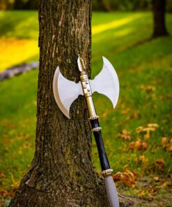BladesUSA HK-079A Fantasy Medievel Battle Axe with Display Plaque, 21-Inch Length 14 81dzhL6wxAL