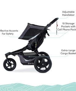 BOB Gear Revolution Flex 3.0 Duallie Double Jogging Stroller, Graphite Black 42 81e cmavWaL