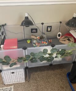 C&AHOME Cube Storage, 9-Cube Plastic Closet Cabinet Organizer, DIY Stackable Bookshelf, Modular shelving Units Ideal for Home, Office, Kids Room, 36.6"L x 12.4" W x 48.4" H Translucent White SBTM3009A Transparent White 41 81e0be5dpL