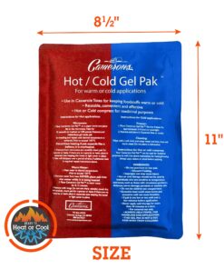 Hot or Cold Gel Pack - XL Ice & Heating Pack (8"x11") - Large Reusable Paks for Warm & Cold Compress, Treating Injuries, Physical Therapy - Keeps Food at Desired Temperature Warm or Cold for Hours 1 10 81e0n4paZtL 1