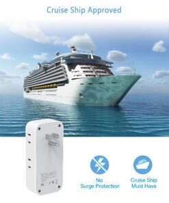 Multi Plug Outlet Extender with USB, TESSAN Electrical 7 Outlet Splitter with 3 USB Wall Charger, Multiple Power Expander for Cruise, Office, Home, Dorm Essentials Gray 3 USB A 20 81e1ZzRATOL