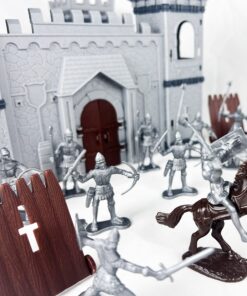 DIY Castle Building The Medieval Times Middle Ages Military Plastic Fort Model Kit Set with Figures Soldier Knight Simulated Siege War of Attack 27 81e2CQsA6tL