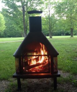 UniFlame WAF1013C Firehouse with Chimney, Black 43 81e2IUeo5GL