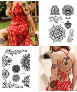 Pinkiou Face Tattoo Sticker gold temporary face tattoos for Women Girls Make Up Dancer Costume Parties, Shimmer Glitter Metallic facial art stickers (18-0067) 18-0067 36 81e2aosTUvL