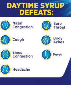 Theraflu ExpressMax Severe Cold and Cough Medicine, Daytime and Nighttime Cough and Cold Medicine for Cough Relief, Berry Flavor - 8.3 Fl Oz x 2 Day & Night Bundle 12 81e2qNjtHpL