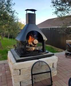 UniFlame WAF1013C Firehouse with Chimney, Black 42 81e2xGGSDzL