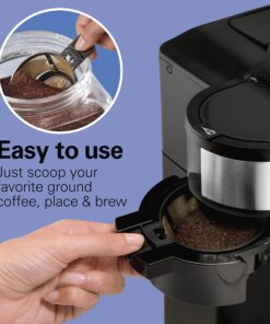 Hamilton Beach 2-Way 12 Cup Programmable Drip Coffee Maker & Single Serve Machine, Glass Carafe, Auto Pause and Pour, Black (49980R) 37 81e48UPNezL