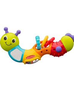 Alternative view of Infantino Topsy Turby Twist and Play Caterpillar Rattle - Rotating Body, Sliding Rings, Mirror & Noise Makers - Activity Toy for Ages 6 Months +