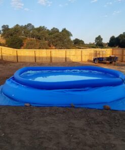 Intex 26175EH Easy Set 18 Feet by 48 Inch Round Inflatable Outdoor Backyard Above Ground Swimming Pool Set with Cover, Ladder, and Filter, Blue 18FT x 48IN 55 81e5t0JqYlL