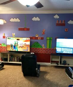 RoomMates JL1331M Super Mario Retro Spray and Stick Removable Wall Mural - 10.5 ft. x 6 ft. 26 81e7L64bdcL