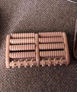 TheraFlow Foot Massager - Relaxation Gifts for Women, Mom, Runners, Men, Dad - Plantar Fasciitis Relief - Foot Roller for Foot Pain, Neuropathy, Heel Spur Pain, Stress Relief, Wooden Reflexology Tools Single Reflexology 23 81e8 NY sGL