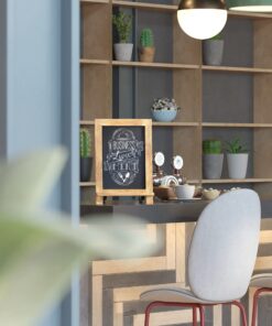 HBCY Creations Rustic Torched Wood Tabletop Chalkboard with Legs/Vintage Wedding Table Sign/Small Kitchen Countertop Memo Board/Antique Wooden Frame (9.5” x 14” Inches) (Torched Brown) 2- Torched Brown 9.5" x 14" 27 81e8QwHxhsL