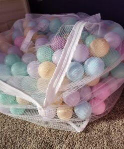 Amazon Basics BPA Free Crush Proof Plastic Pit Balls with Storage Bag, Toddlers Kids 12+ Months, 1000 Count, 1000 Balls, 6 Pastel Colors 37 81eBkFUV9IL