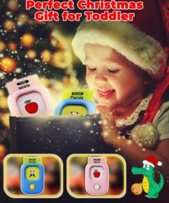 KOKODI Toddler Toys for Girls 2 3 4 5 Year Old, Learning Talking Flash Cards Toys for Autistic Toddlers, Educational Pocket Sensory Gifts for Kids, Autism Toys with 224 Sight Words, Montessori Toys 224 Words Pink 12 81eCH3edfL 2