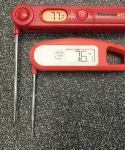 ThermoPro TP03 Digital Meat Thermometer for Cooking Kitchen Food Candy Instant Read LCD Thermometer with Backlight and Magnet for Oil Deep Fry BBQ Grill Smoker Thermometer Bright Red 42 81eCe J3qJL