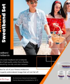 Funny Guy Mugs Unisex Sweatband Set (3-Pack: 1 Headband & 2 Wristbands) MERICA 11 81eD2JHJQlL