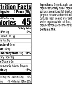 Plum Organics Stage 2 Organic Baby Food - Apple, Raspberry, Spinach, and Greek Yogurt - 3.5 oz Pouch (Pack of 12) - Organic Fruit and Vegetable Baby Food Pouch Apple, Raspberry, Spinach & Greek Yogurt 13 81eGJlZaeRL 1