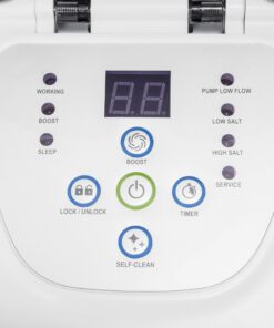 INTEX QS500 Krystal Clear Saltwater Chlorine System for Above Ground Pools: Keeps Water – Removes Bacteria Reduces Chemical Use Sleek Control Panel with Buttons Up to 7000 Gallon Pools Saltwater System with E.C.O. (Electrocatalytic Oxidation) 24 81eHUrGTZL