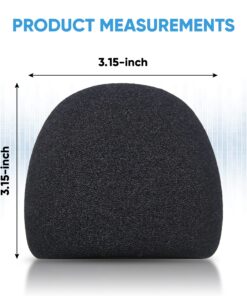 Alternative view of Foam Windscreen for Blue Yeti Microphone - Pop Filter Cover made from Quality Sponge Material that Filters Unwanted Recording and Background Noises - Black Color