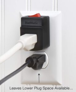 BindmMaster 3 Prong Grounded Single Port Power Adapter with Red Light Indicator On/Off Switch to be Energy Saving, Black (3 Pack)… 3 Pack Black Grounded 9 81eKTAOxykL