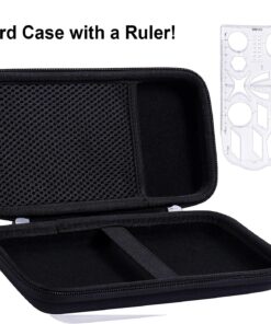 co2CREA Hard Case Compatible with Texas Instruments TI-84 Plus CE/TI-84 Plus/TI-Nspire CX II CAS/TI-Nspire CX II/TI-83 Plus/TI-89 Titanium/TI-85 / TI-86 Color Graphing Calculator, Black All Black Case 12 81eLRGLAAqL