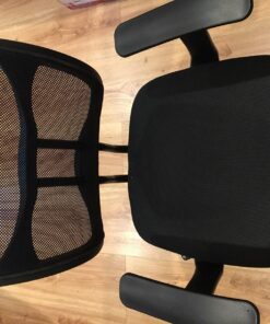 Amazon Basics Mesh Mid-Back Adjustable-Height 360-Degree Swivel Office Desk Chair with Armrests and Lumbar Support, Black 53 81eMpI4ishL