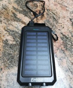 ERRBBIC Solar Power Bank Portable Charger 38800mah Waterproof Battery Backup Charger Solar Panel Charger with Dual LED Flashlights and Compass for All CellPhones, Tablets, and Electronic Devices Blue 1 Count (Pack of 1) 27 81eNGtYjISL 1