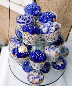 GOLF 100Pcs Cupcake Wrappers Artistic Bake Cake Paper Filigree Little Vine Lace Laser Cut Liner Baking Cup Wraps Muffin CaseTrays for Wedding Party Birthday Decoration (White) White 41 81eO CFUOBL