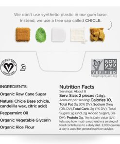 Alternative view of Simply Gum | Peppermint | Pack of Six (90 Pieces Total) | Plastic Free + Aspartame Free + non GMO