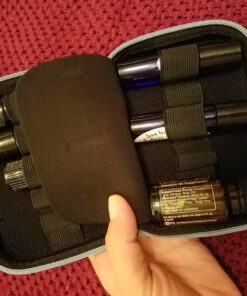 Aroma Outfitters Essential Oil Carrying Case. Premium Storage Protection & Organizer for Roller Bottles. Carry Case Protects up to 10 Roller Balls and Sample Drams - Perfect for Travel (Blue) 10 Bottle Blue 42 81eO2ob314L