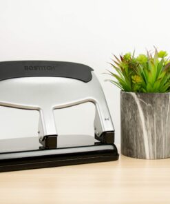 Bostitch Office EZ Squeeze Heavy Duty 3 Hole Punch, 40-Sheet Capacity, Use Less Force, Perfect for Home Office School Supplies, Sleek Design, Silver 1 35 81eOJgv4 L