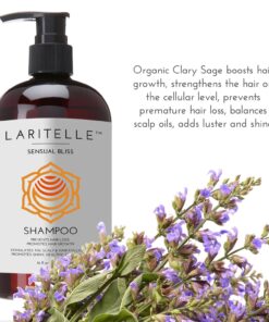 Laritelle Organic Shampoo 17.5 oz. Argan Oil, Rosemary, Palmarosa. Promotes Hair Growth, Prevents Hair Loss. GF Shampoo 17.5 Ounce Sensual Bliss 11 81ePGW5eKCL